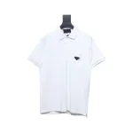 Prada New Chest Triangle Pocket Polo Short Sleeve White