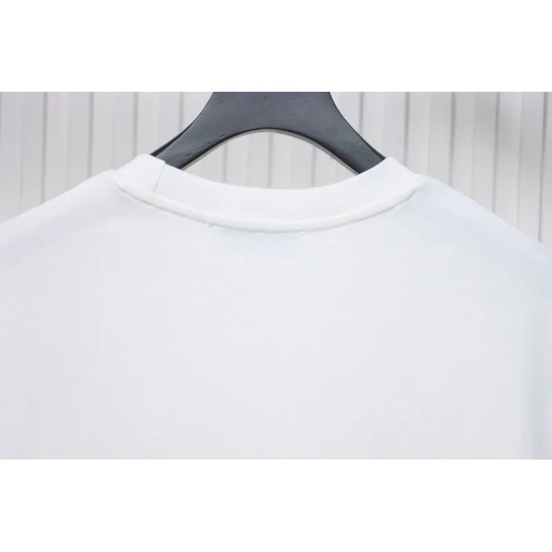 Prada PRD three-dimensional triangle logo short sleeve White