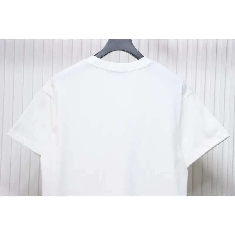 Prada PRD three-dimensional triangle logo short sleeve White