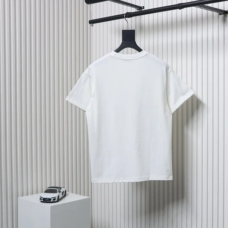Prada PRD three-dimensional triangle logo short sleeve White