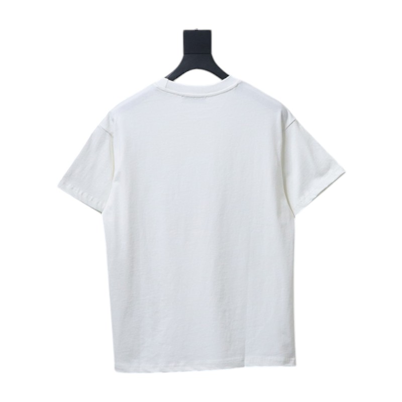 Prada PRD three-dimensional triangle logo short sleeve White