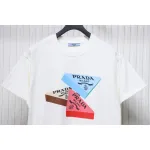 Prada PRD three-dimensional triangle logo short sleeve White