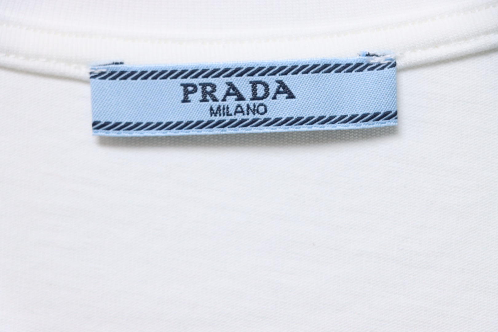 Prada PRD three-dimensional triangle logo short sleeve White