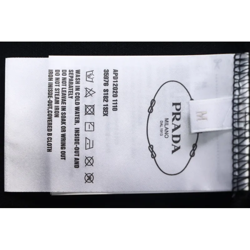 Prada Striped Polo Short Sleeve black