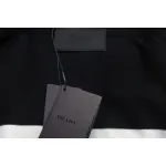 Prada Striped Polo Short Sleeve black