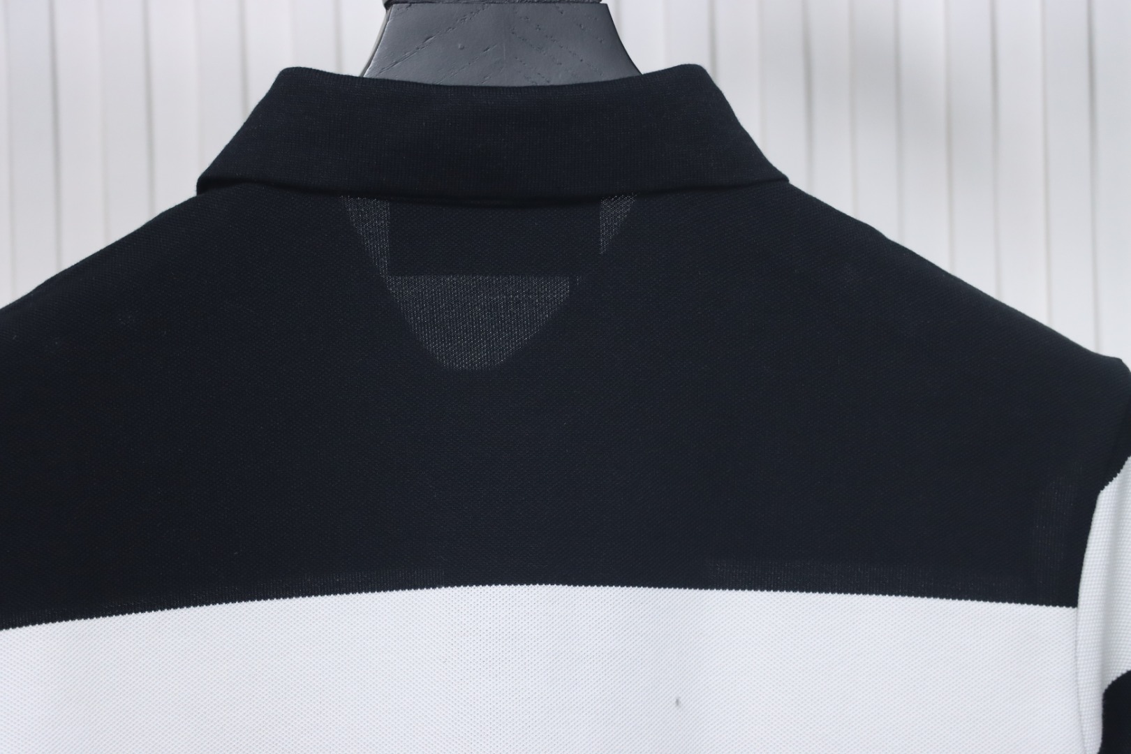 Prada Striped Polo Short Sleeve black