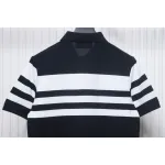 Prada Striped Polo Short Sleeve black