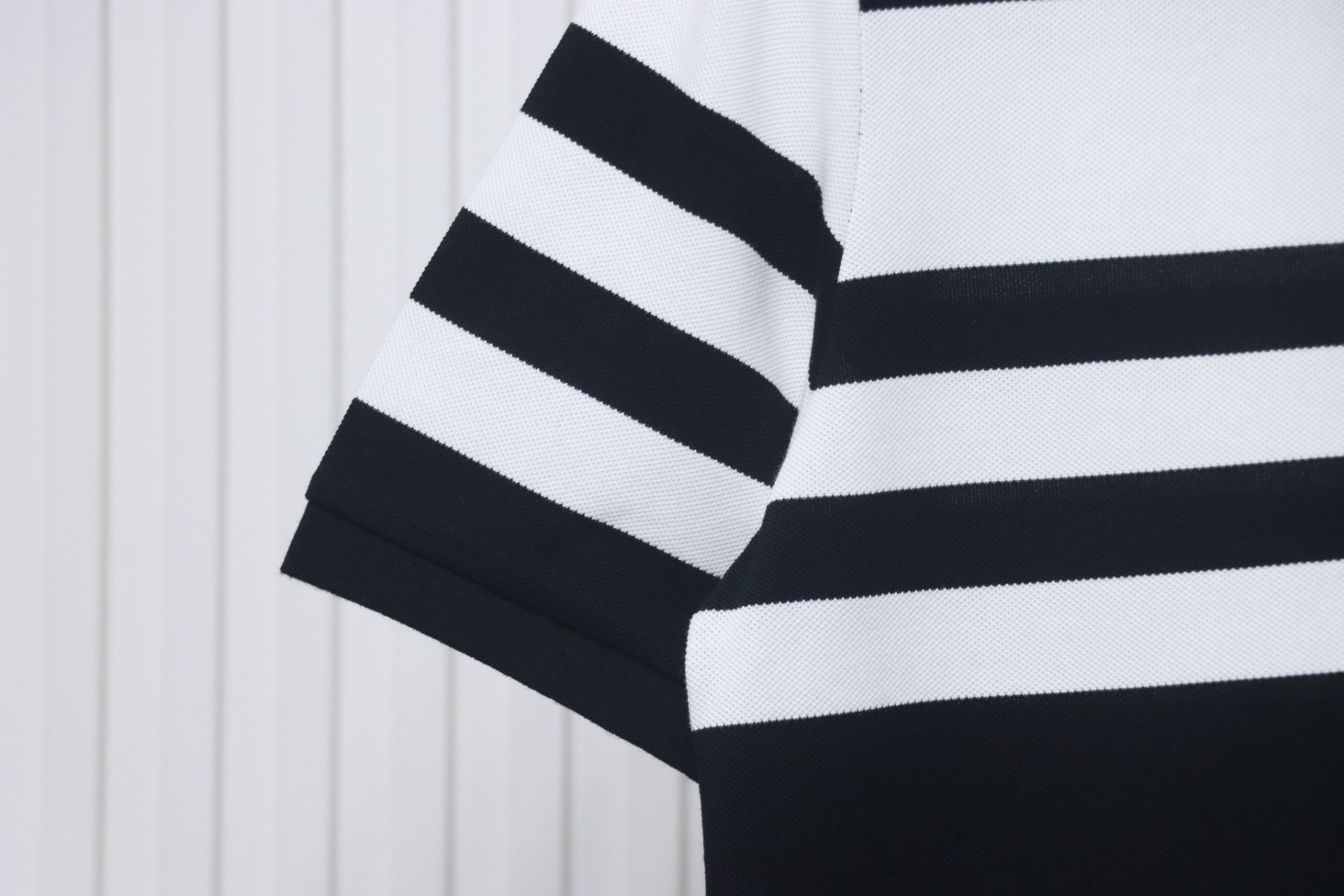 Prada Striped Polo Short Sleeve black