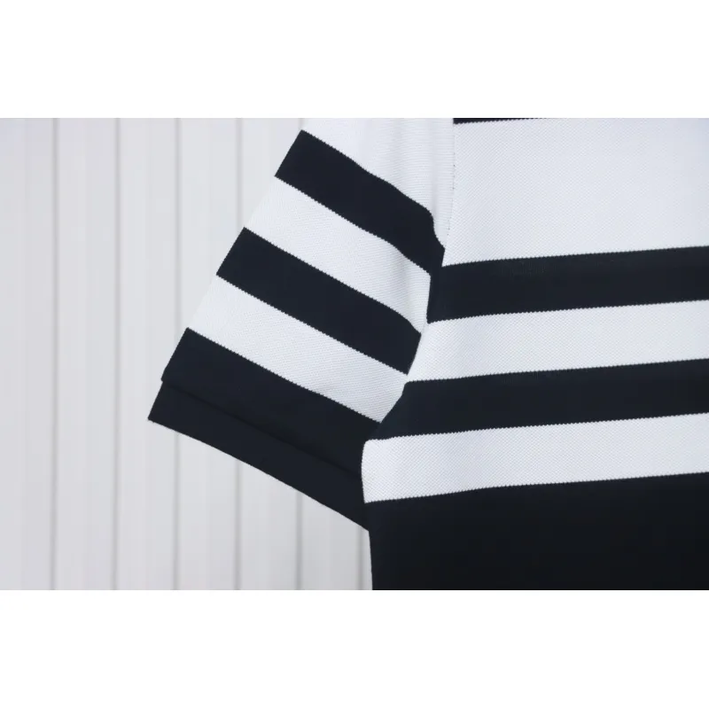 Prada Striped Polo Short Sleeve black