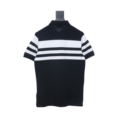 Prada Striped Polo Short Sleeve black 02