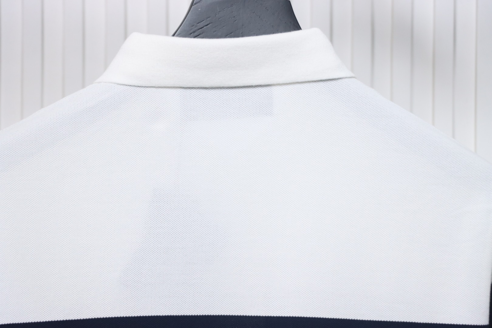 Prada Striped Polo Short Sleeve White