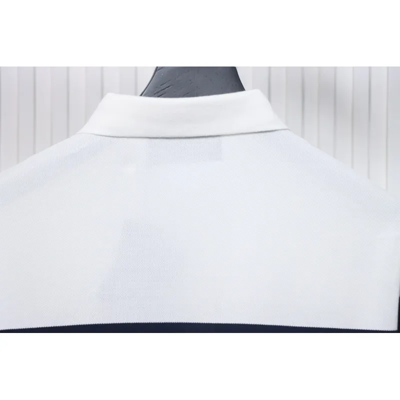 Prada Striped Polo Short Sleeve White