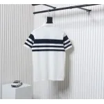 Prada Striped Polo Short Sleeve White