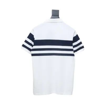 Prada Striped Polo Short Sleeve White 02