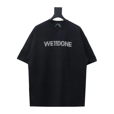 WE11DONE 2024 Summer New LOGO Hot Diamond Letter Short Sleeve T-shirt 01
