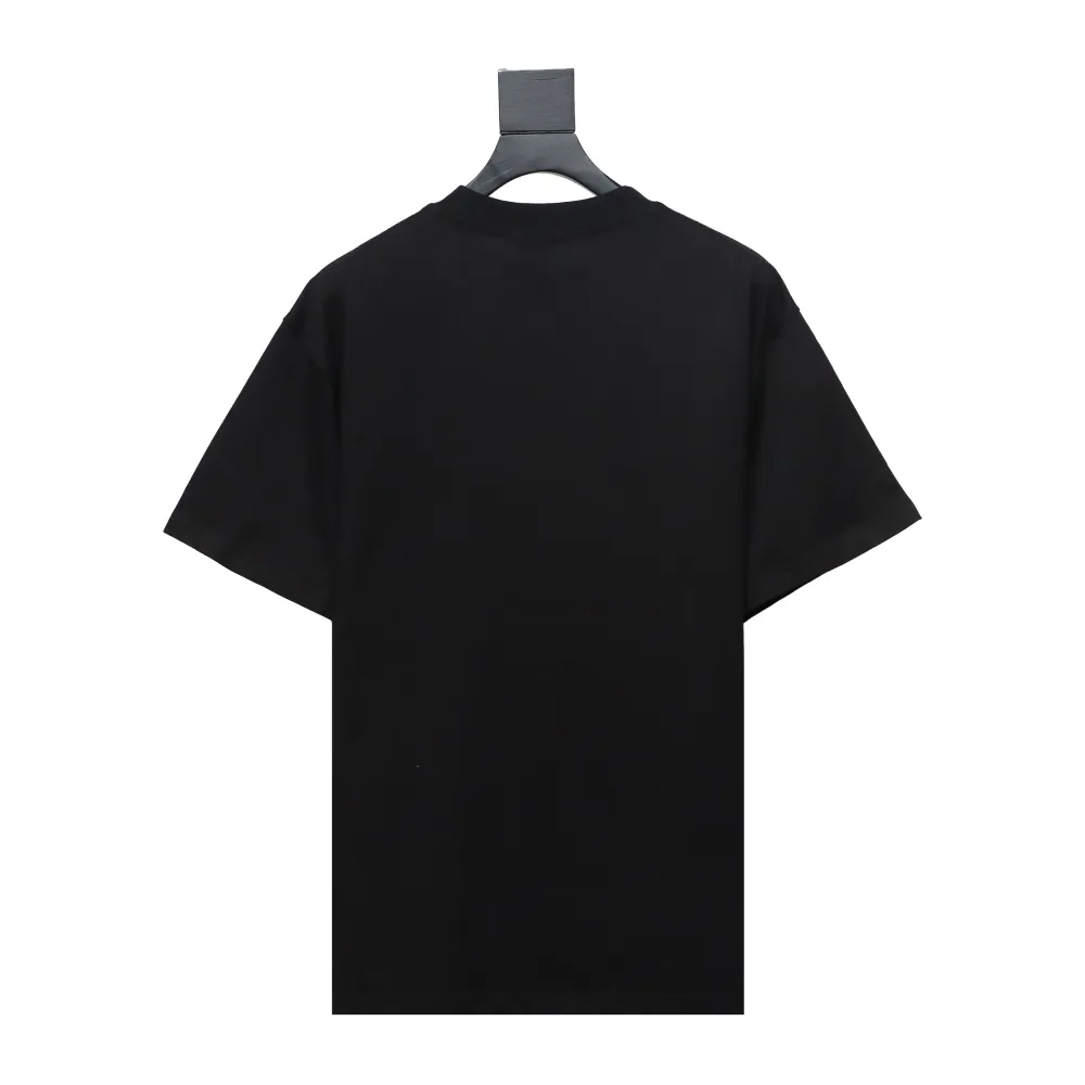 WE11DONE Rainbow Love Bear Print Short Sleeve T-Shirt Black