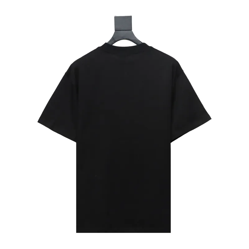 WE11DONE Rainbow Love Bear Print Short Sleeve T-Shirt Black