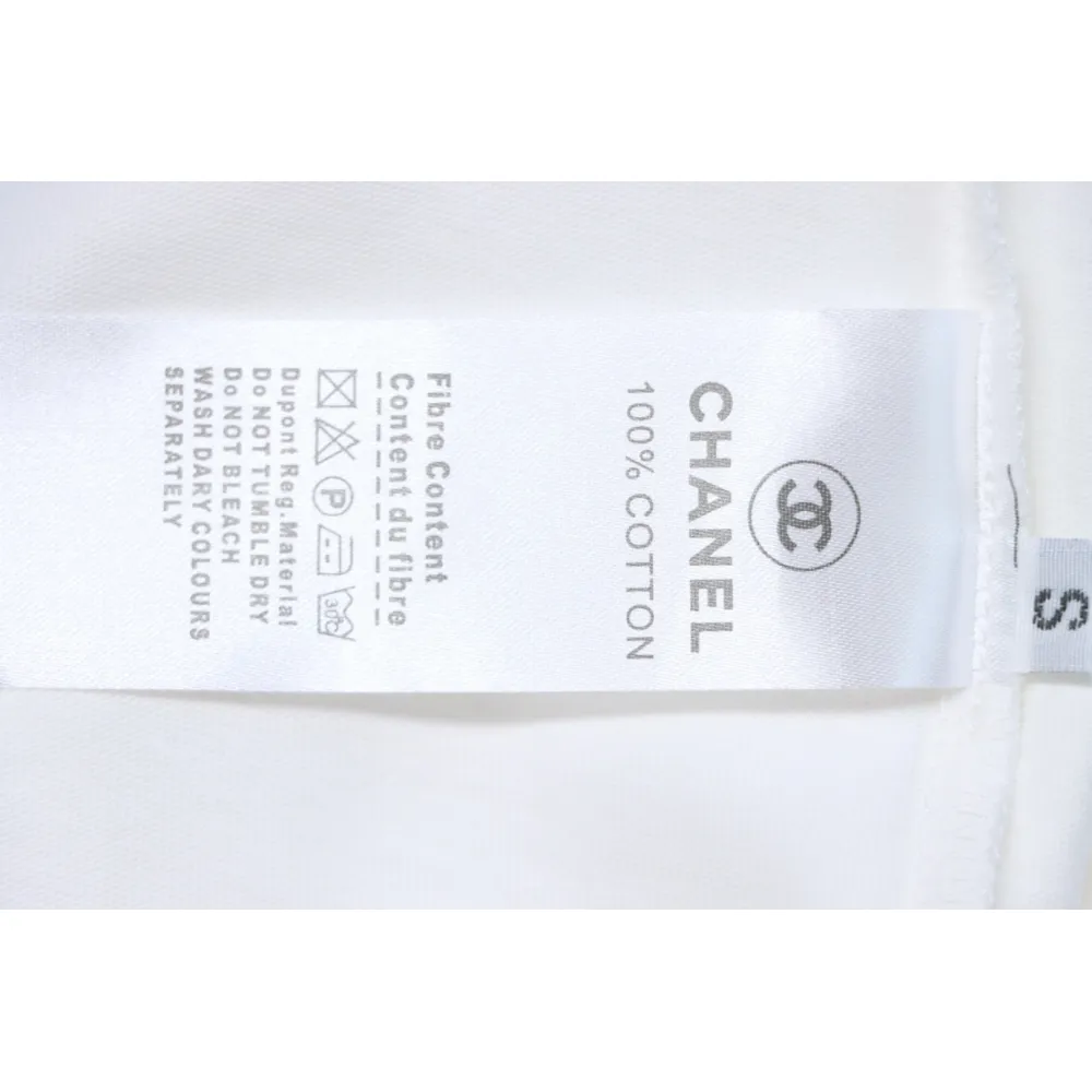 Chanel 24ss heart short-sleeved T-shirt White