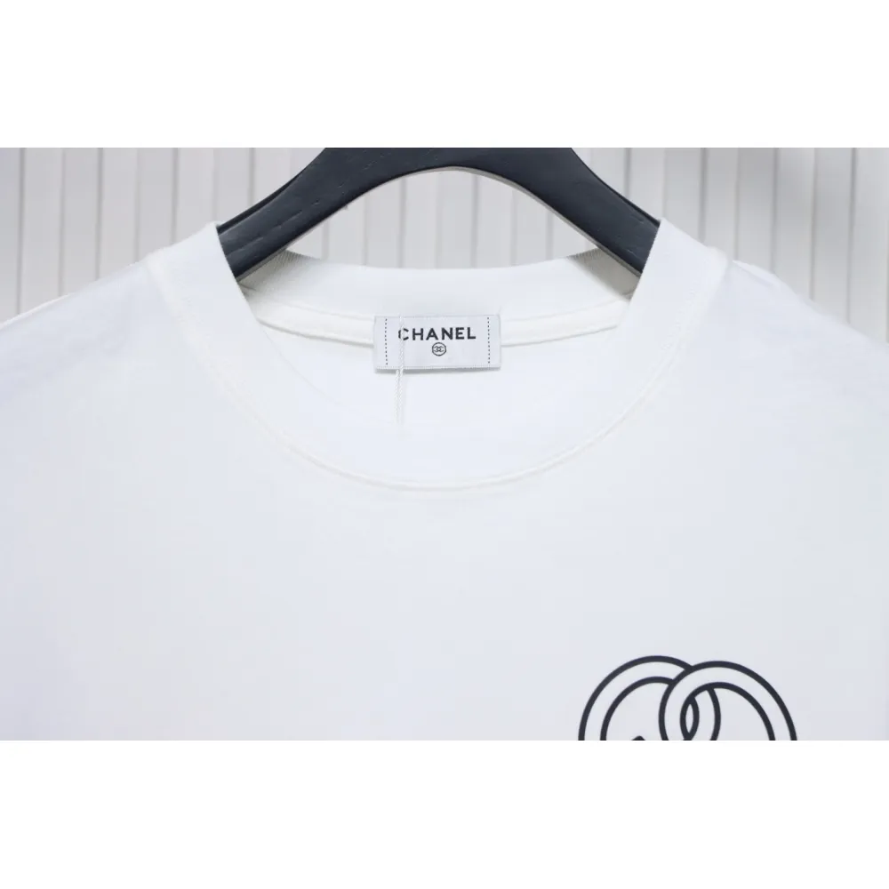 Chanel 24ss heart short-sleeved T-shirt White