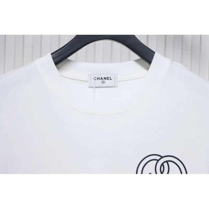 Chanel 24ss heart short-sleeved T-shirt White