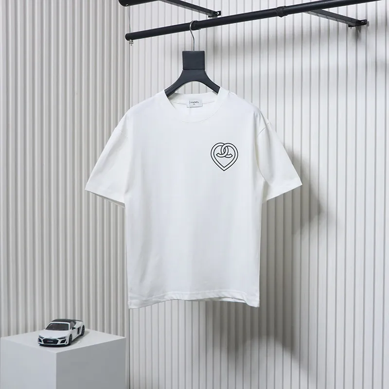 Chanel 24ss heart short-sleeved T-shirt White
