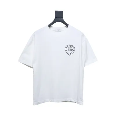 Chanel 24ss heart short-sleeved T-shirt White 01