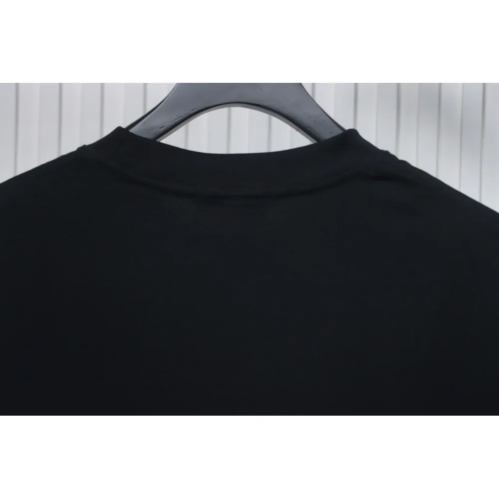 Chanel 24ss heart short-sleeved T-shirt Black