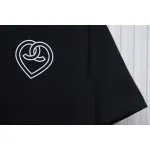Chanel 24ss heart short-sleeved T-shirt Black