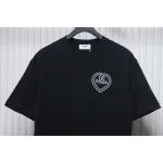 Chanel 24ss heart short-sleeved T-shirt Black
