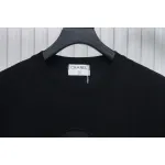 Chanel Pearl Circle Letter Short Sleeve T-shirt Black