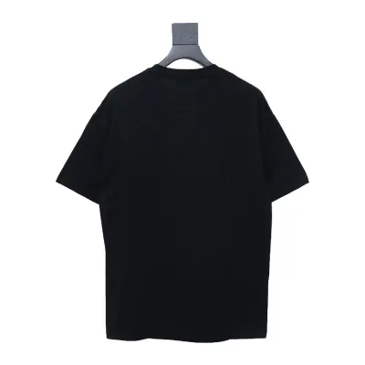 Chanel Pearl Circle Letter Short Sleeve T-shirt Black 02