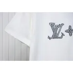 Louis Vuitton 25ss hemp rope knot embroidered short sleeves White