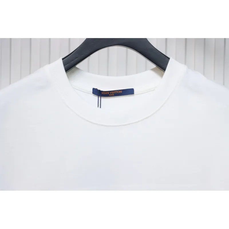 Louis Vuitton 25ss hemp rope knot embroidered short sleeves White