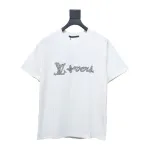 Louis Vuitton 25ss hemp rope knot embroidered short sleeves White