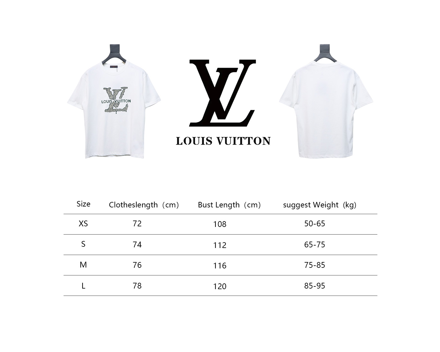 Louis Vuitton LV 25SS flocked logo short-sleeved T-shirt White