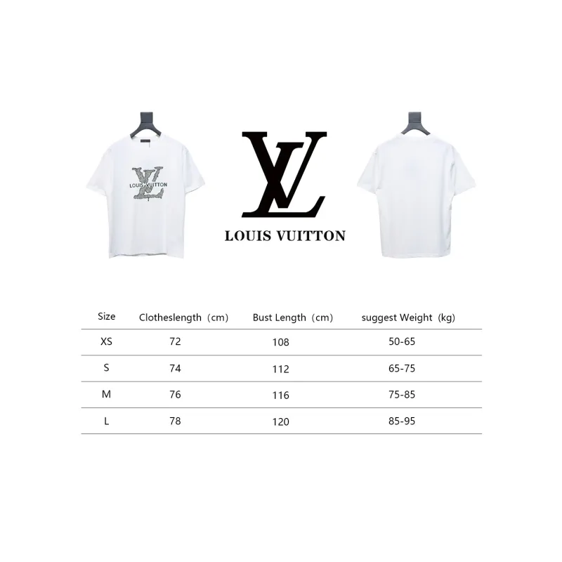 Louis Vuitton LV 25SS flocked logo short-sleeved T-shirt White