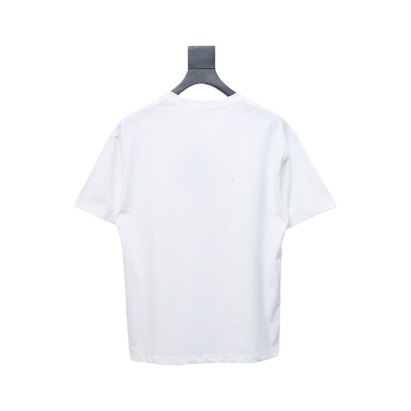 Louis Vuitton LV 25SS flocked logo short-sleeved T-shirt White
