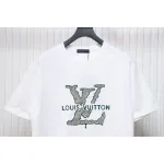 Louis Vuitton LV 25SS flocked logo short-sleeved T-shirt White