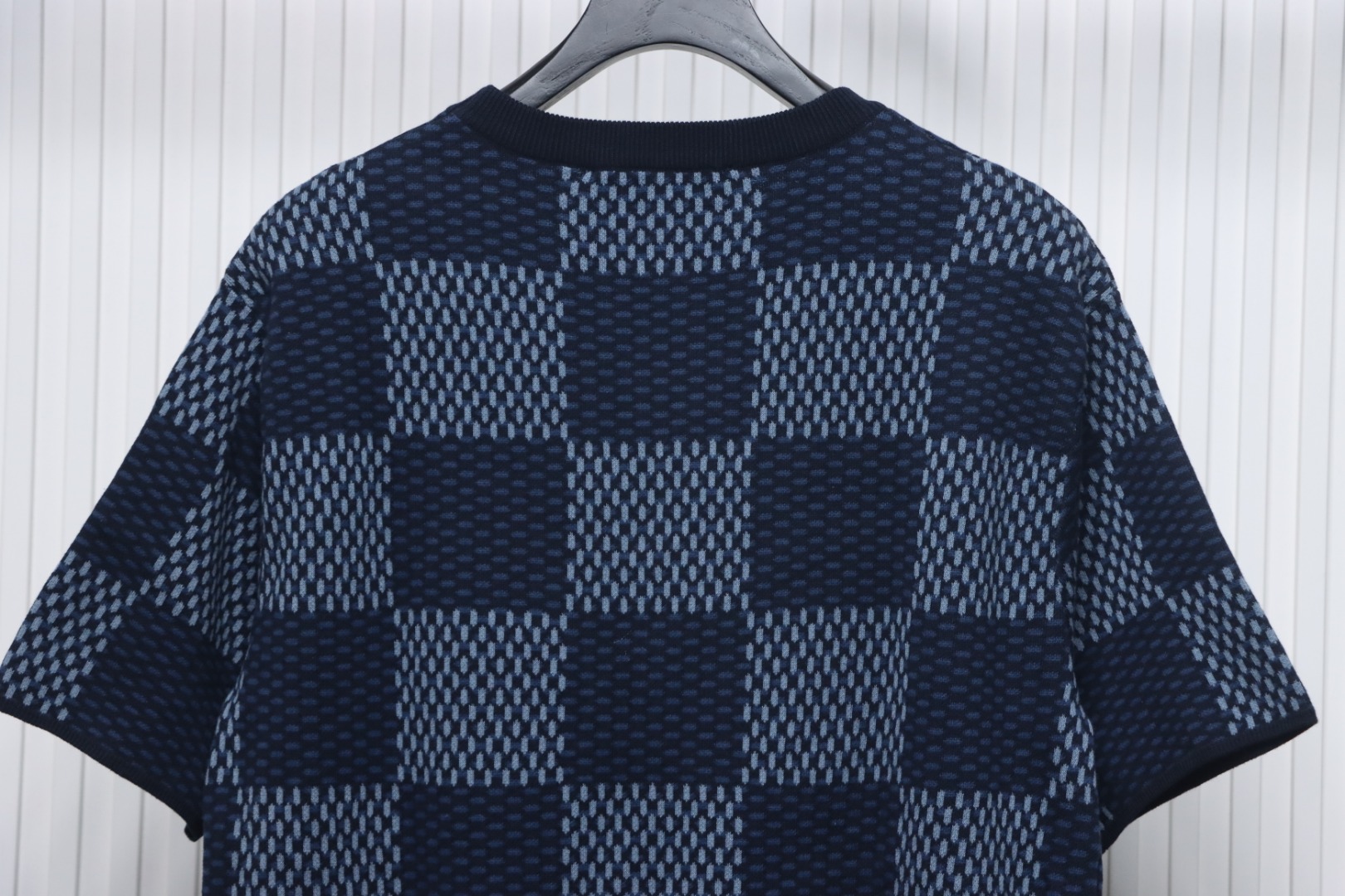 Louis Vuitton LV 25ss New Pharrell Chessboard Short Sleeve T-Shirt Blue