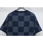 Louis Vuitton LV 25ss New Pharrell Chessboard Short Sleeve T-Shirt Blue