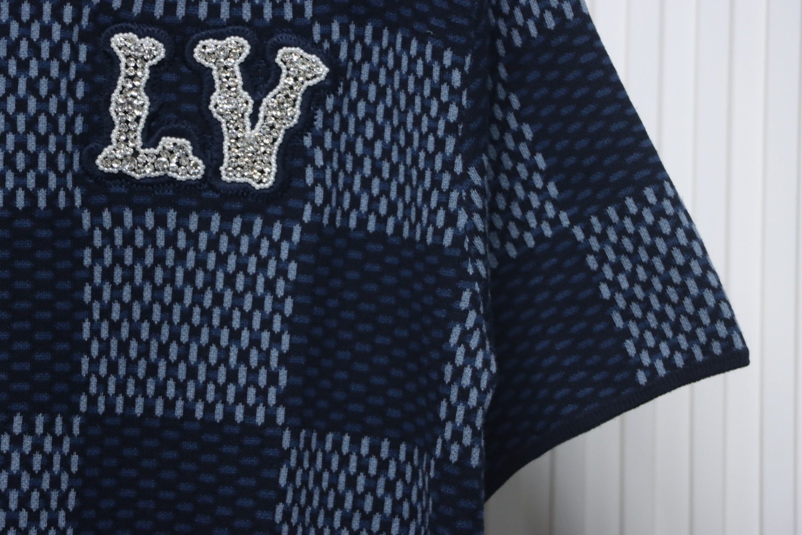 Louis Vuitton LV 25ss New Pharrell Chessboard Short Sleeve T-Shirt Blue