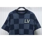 Louis Vuitton LV 25ss New Pharrell Chessboard Short Sleeve T-Shirt Blue