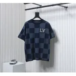Louis Vuitton LV 25ss New Pharrell Chessboard Short Sleeve T-Shirt Blue