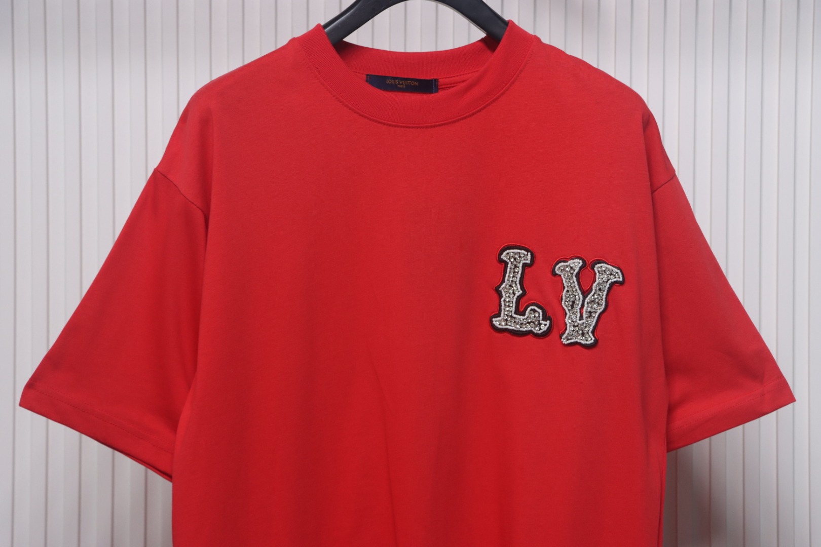 Louis Vuitton New Embroidered Patch Cotton Piqué T-Shirt Red