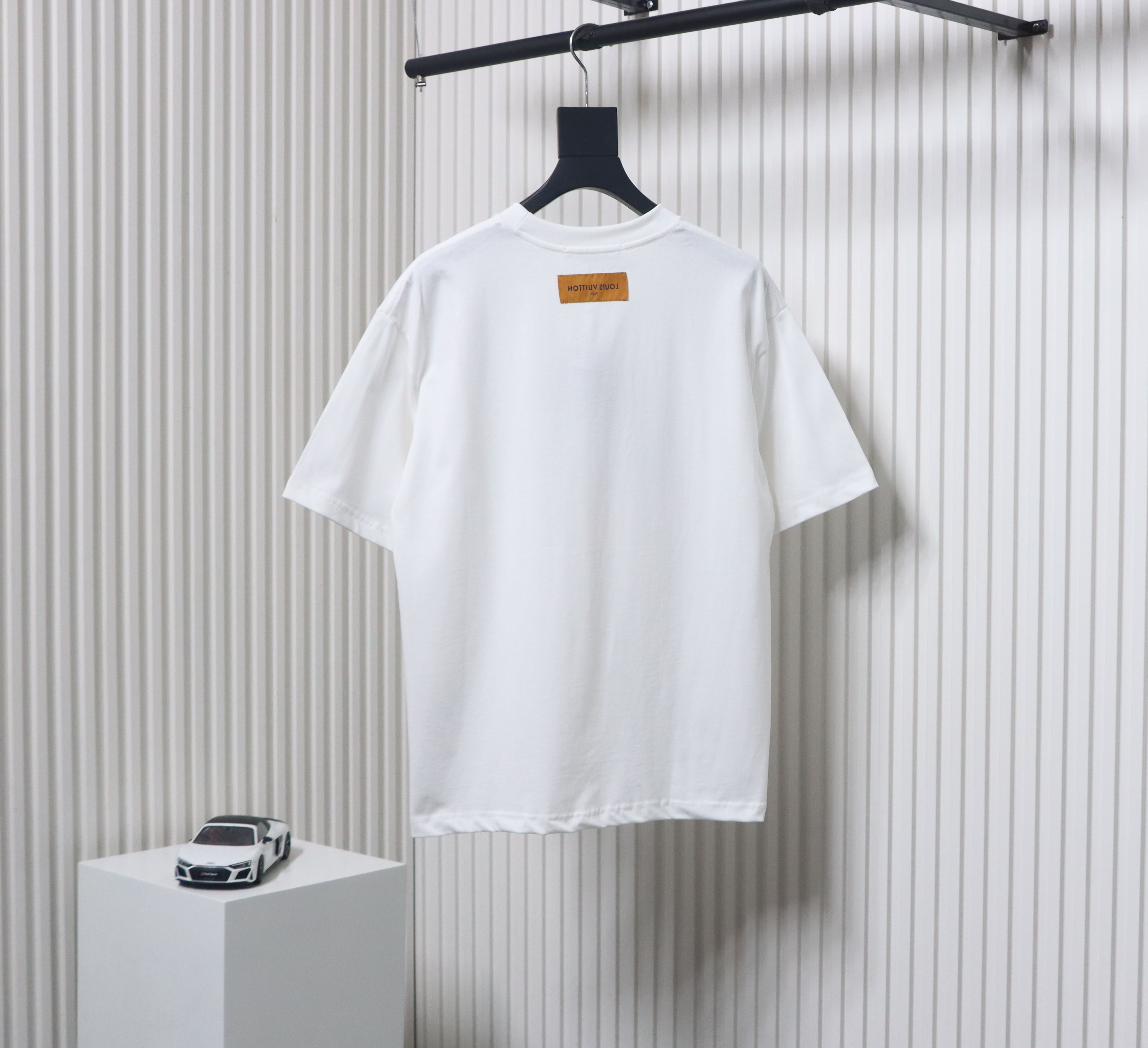 Louis Vuitton colorful letter logo print short sleeve white