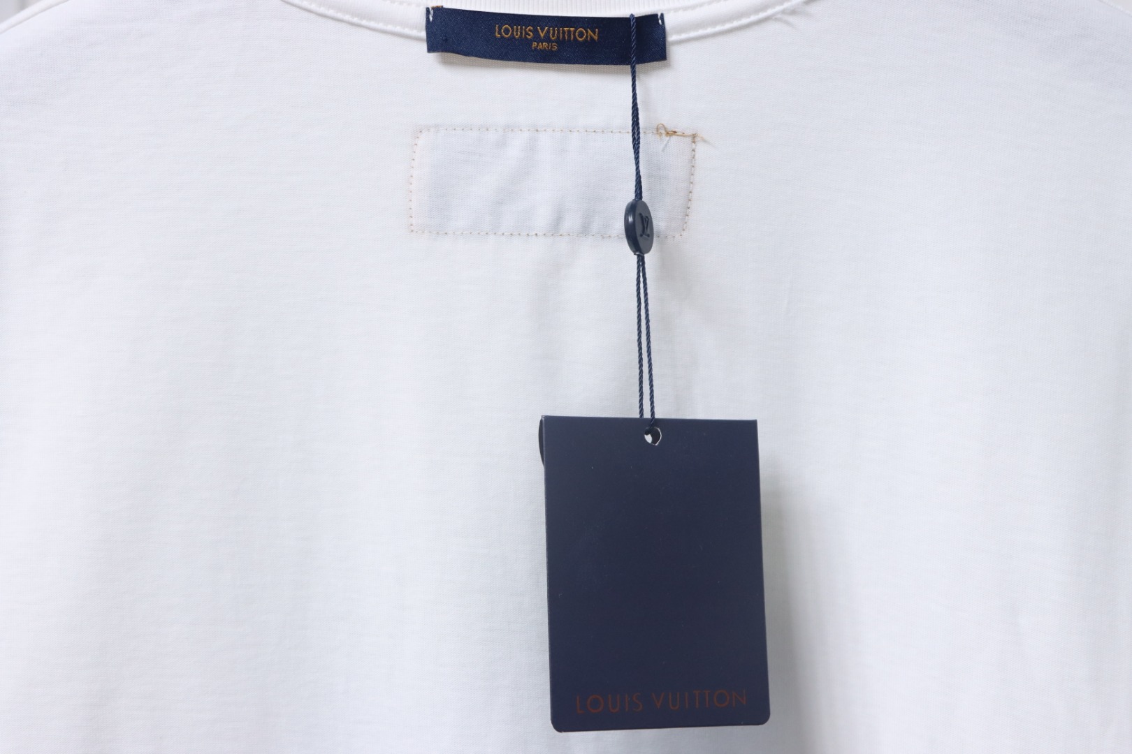 Louis Vuitton colorful letter logo print short sleeve white