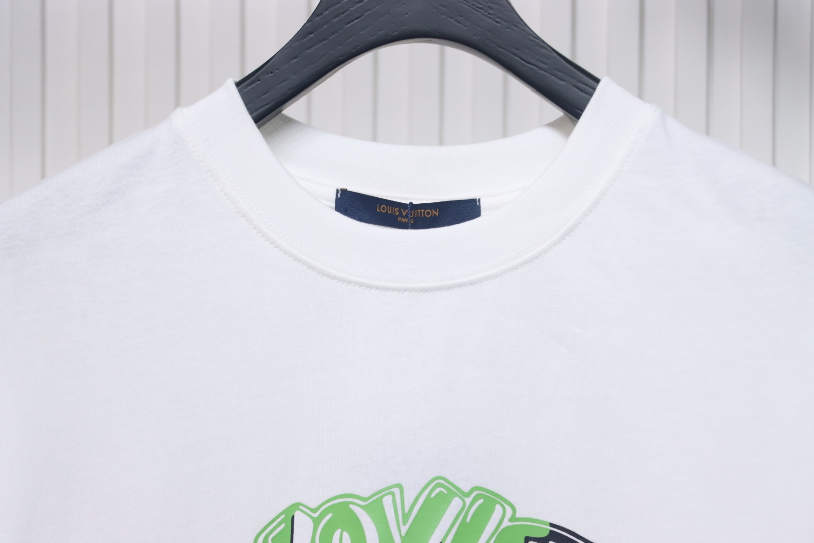 Louis Vuitton colorful letter logo print short sleeve white