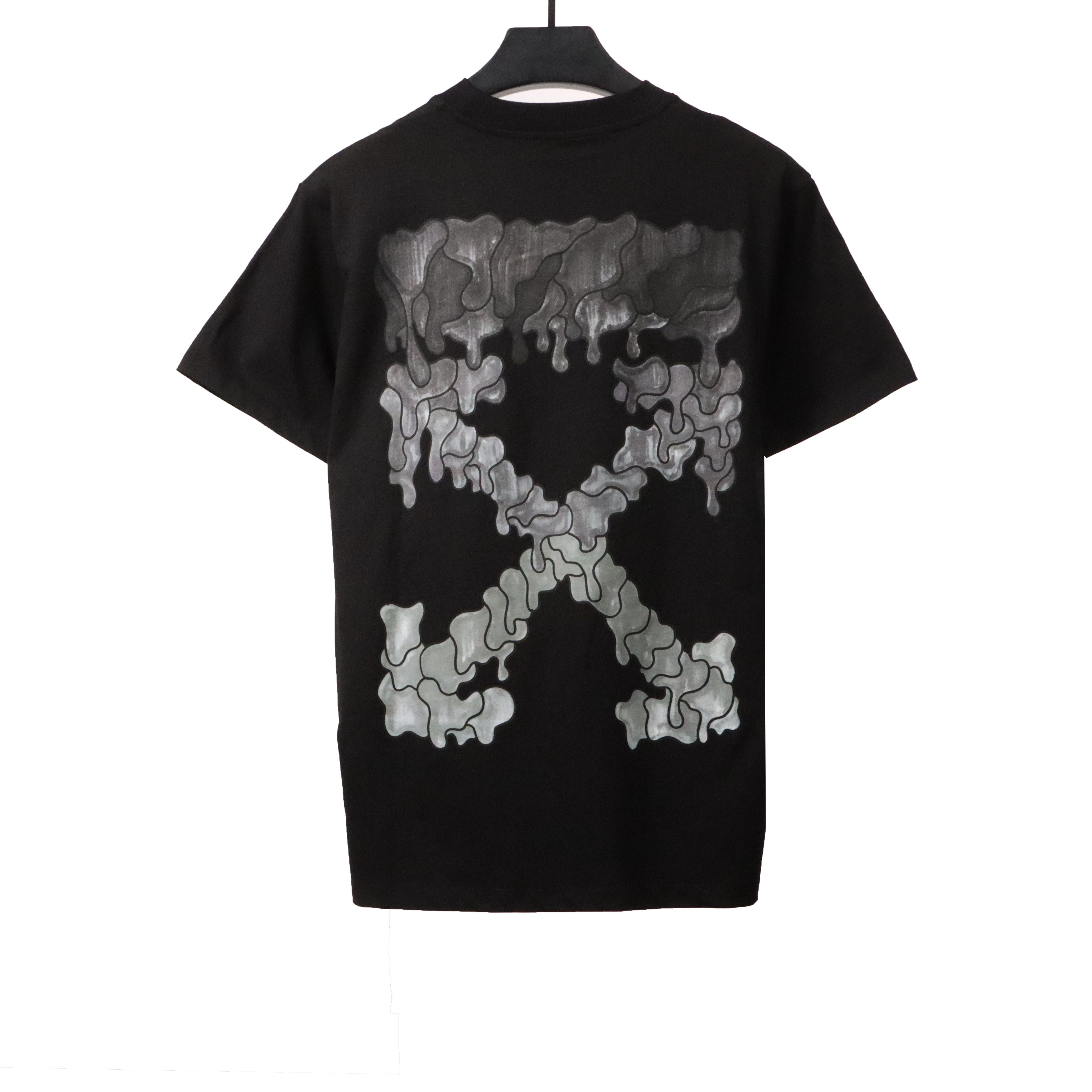 OW Melting Arrow Printed Short Sleeve Black