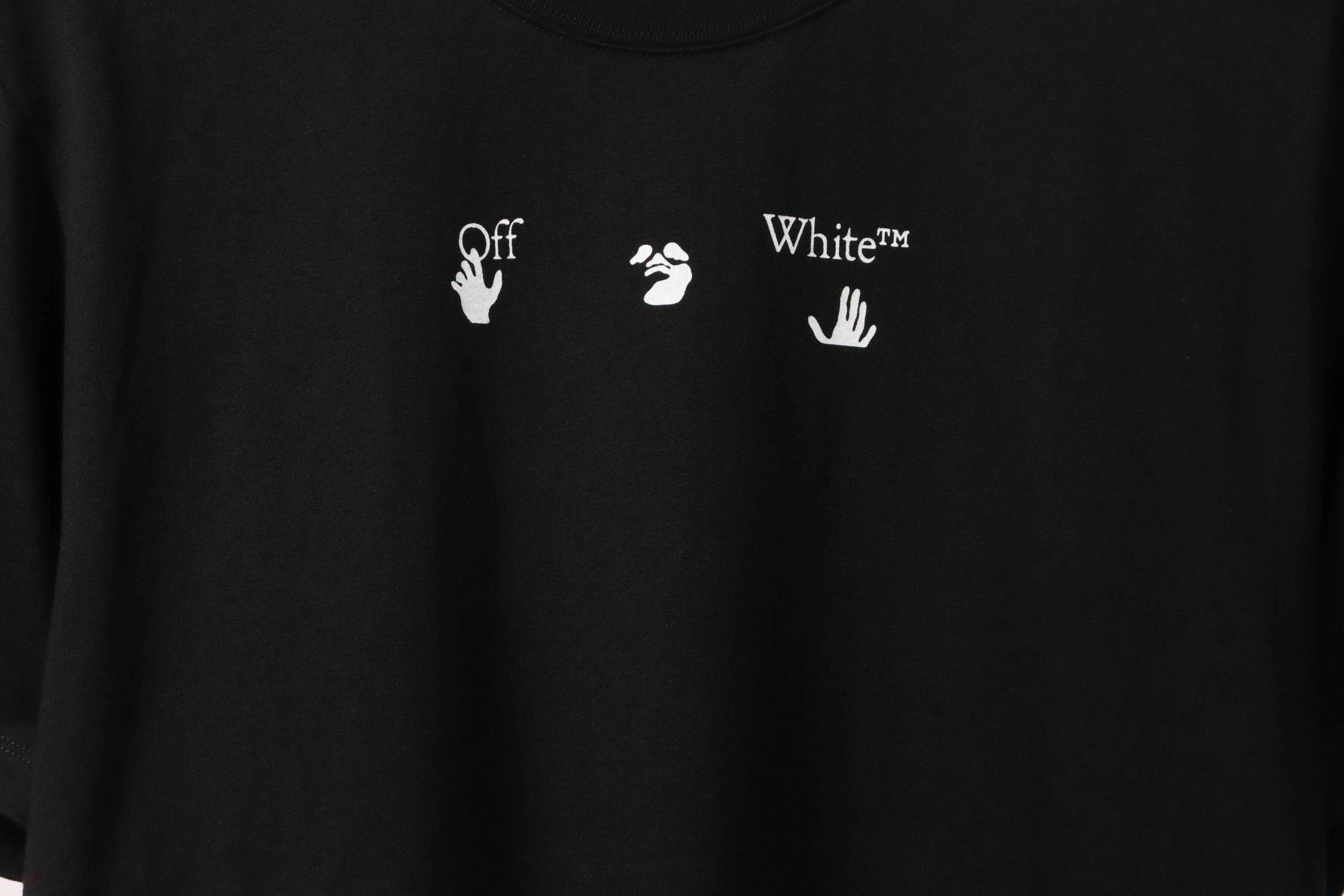 OW Melting Arrow Printed Short Sleeve Black