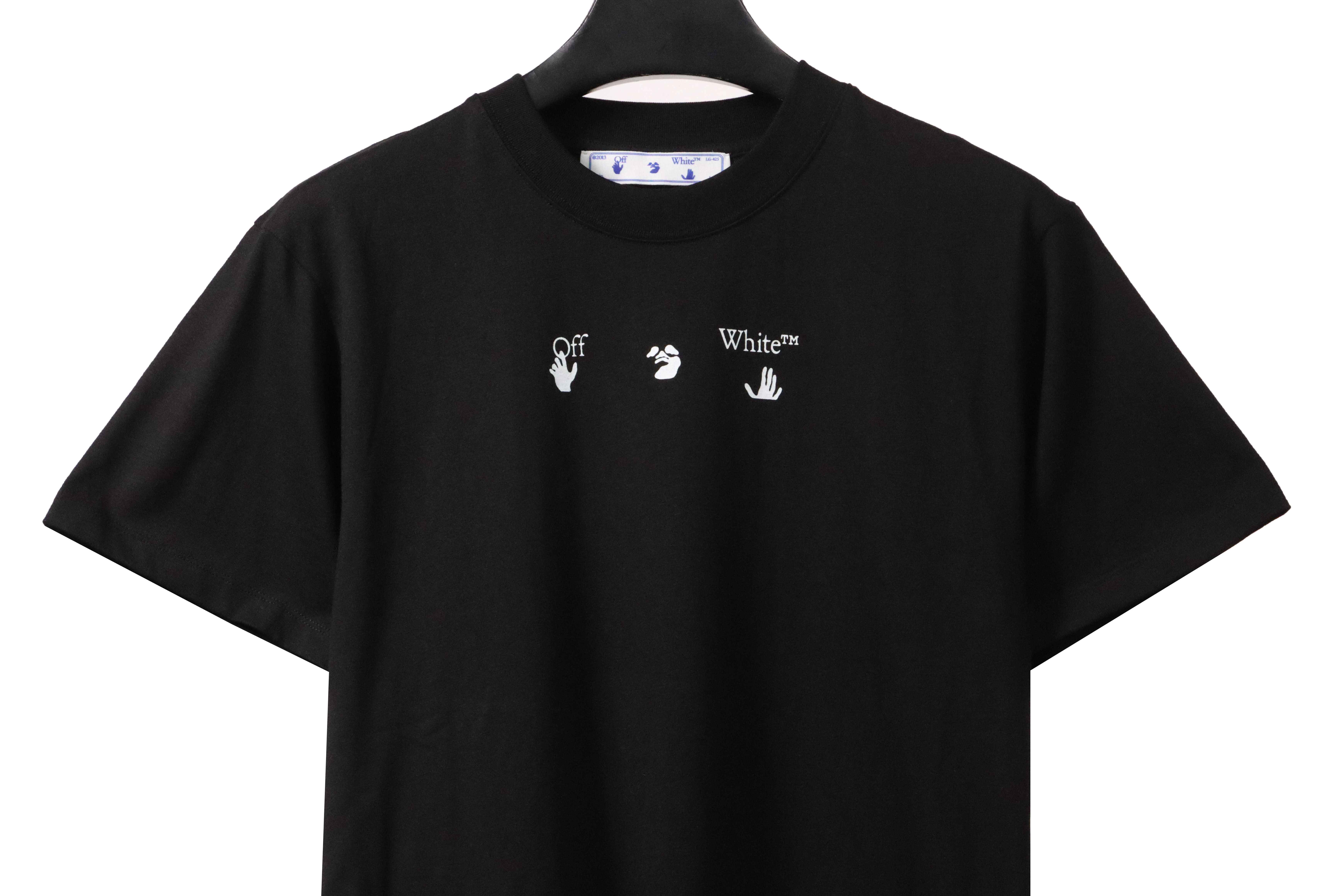 OW Melting Arrow Printed Short Sleeve Black